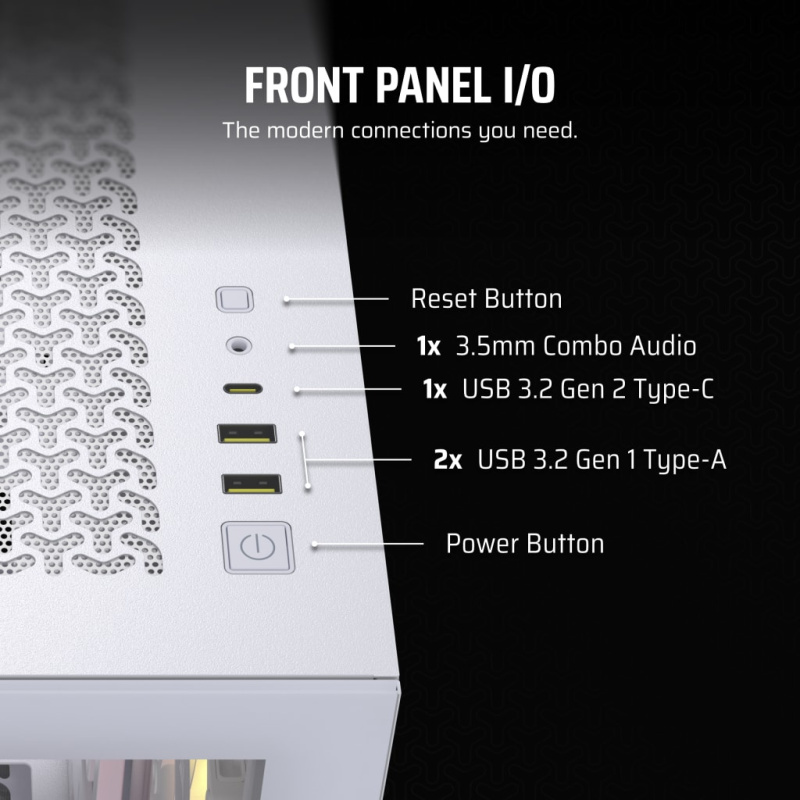 Corsair iCUE LINK 3500X RGB Mid-Tower Glass PC Case (Black / White)