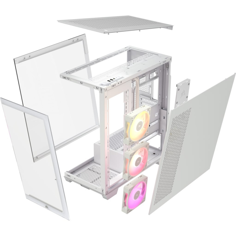 Corsair iCUE LINK 3500X RGB Mid-Tower Glass PC Case (Black / White)