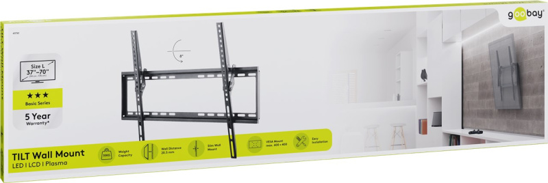 Goobay Basic Tilt Series 可調式電視掛牆架 (L Size) - 49741