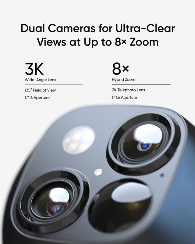EUFY Security SOLOCAM S340 無線戶外攝影機雙鏡頭與太陽能板