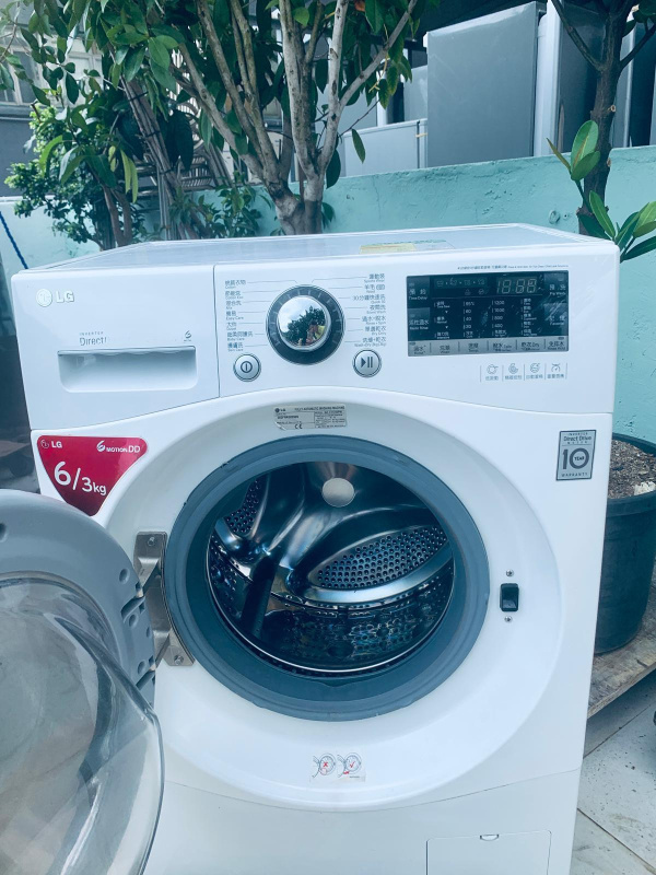 洗衣機 纖薄型 LG 樂金 二合一 洗衣乾衣機 (6kg, 1200轉/分鐘) WF-C1206PW #二手電器 包送貨安裝