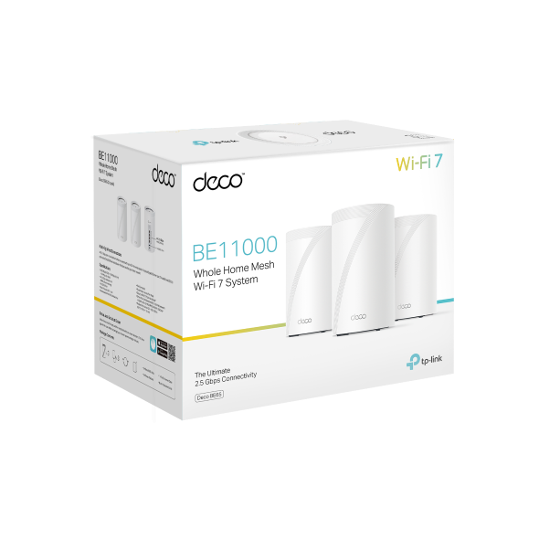 TP-Link Deco BE65 BE11000 三頻完整家庭 Mesh Wi-Fi 7 系統 ( 1 / 2 / 3 -pack )