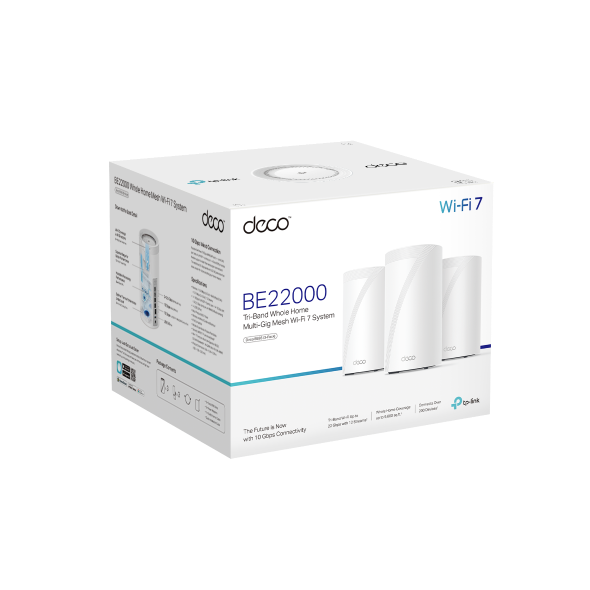 TP-Link Deco BE85 BE22000 三頻完整家庭 Mesh Wi-Fi 7 系統 ( 1 / 2 / 3 -pack )