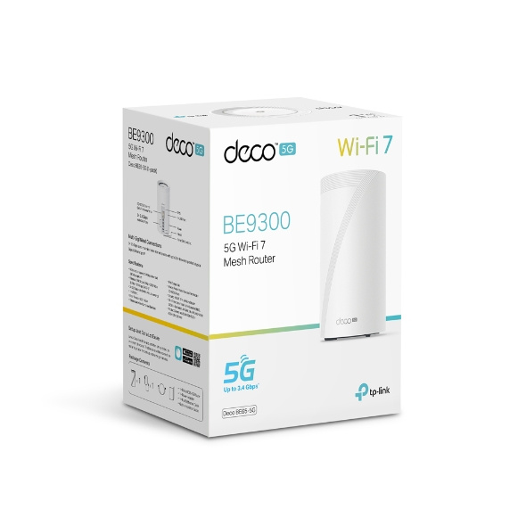 TP-Link Deco BE65-5G [5G] BE9300 三頻完整家庭 Mesh Wi-Fi 7 系統 ( 1 pack )