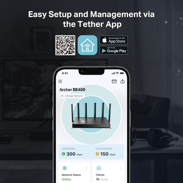 TP-Link Archer BE400 BE6500 雙頻 Wi-Fi 7 Router