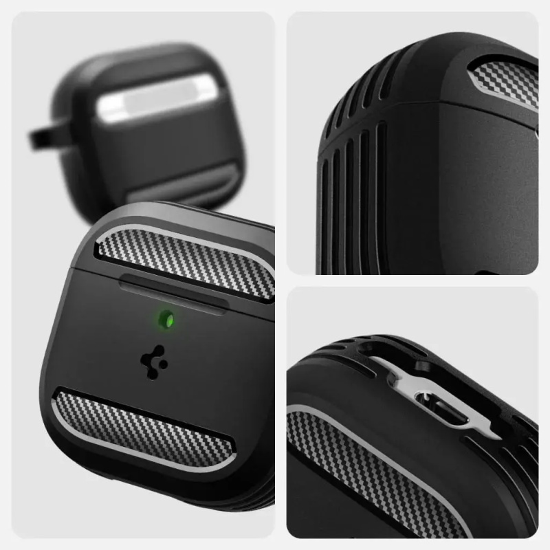 Spigen AirPods 4th Gen (2024) Case Rugged Armor 機殼 Spigen AirPods 4th Gen (2024) Case Rugged Armor 機殼