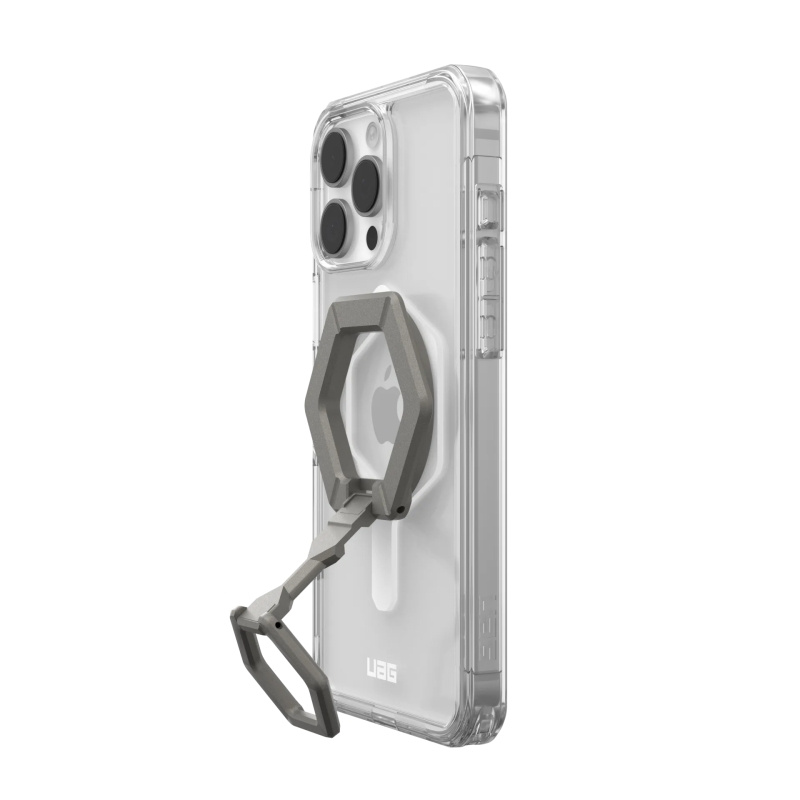UAG iPhone 16 Pro Max - Plyo MagSafe 冰白手機殼 + 鈦環支架