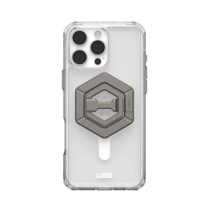 UAG iPhone 16 Pro Max - Plyo MagSafe 冰白手機殼 + 鈦環支架