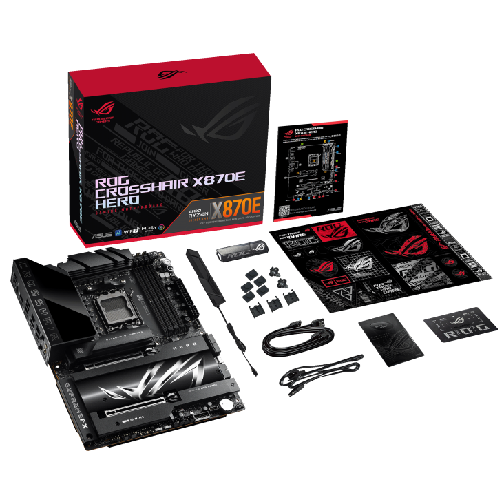 ASUS ROG CROSSHAIR X870E HERO ATX 主機板 DDR5 [現金優惠 $5699]