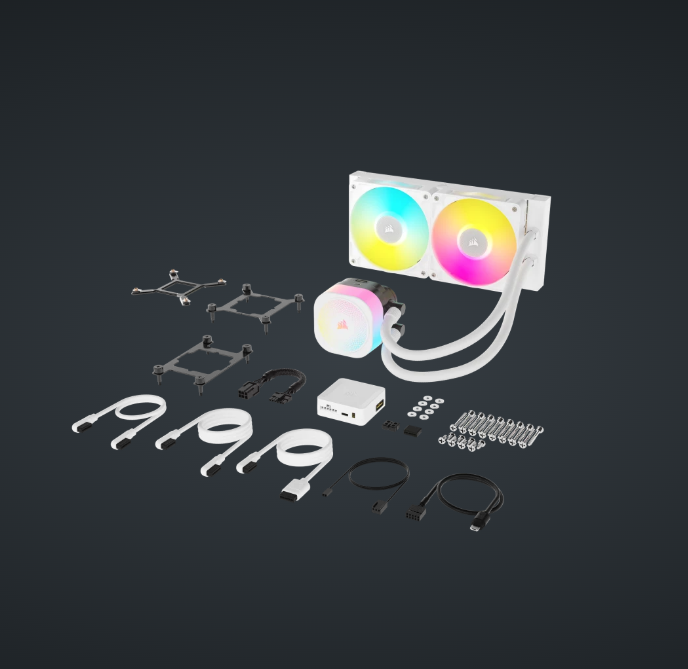 CORSAIR iCUE LINK TITAN 240 RX RGB AIO Liquid CPU Cooler ( BLACK / WHITE )