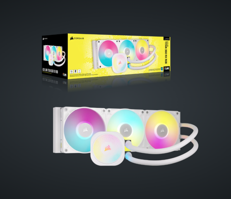 CORSAIR iCUE LINK TITAN 360 RX RGB AIO Liquid CPU Cooler ( BLACK / WHITE )