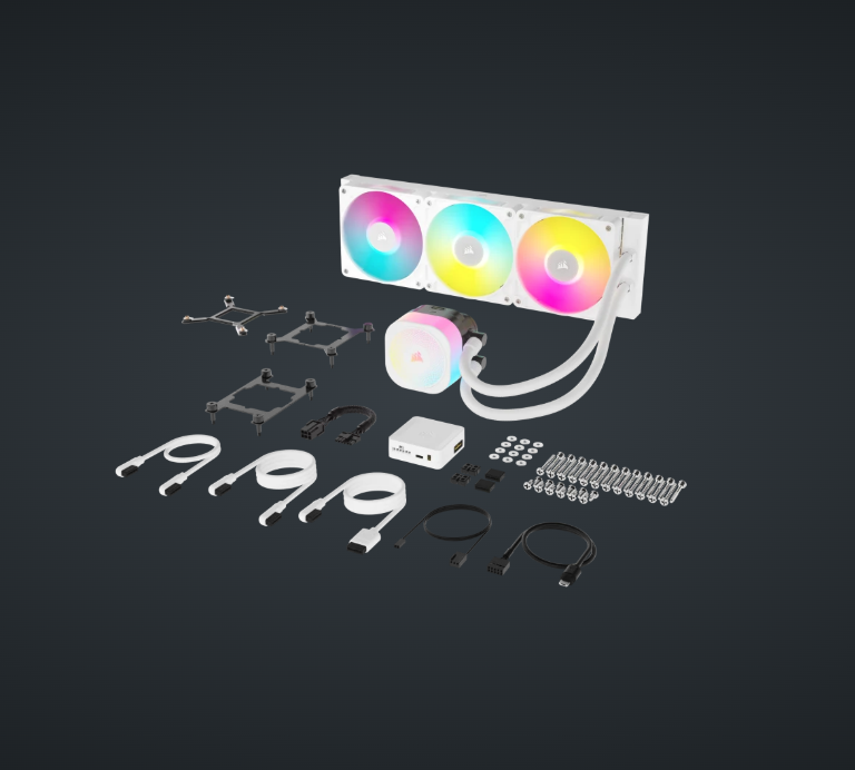 CORSAIR iCUE LINK TITAN 360 RX RGB AIO Liquid CPU Cooler ( BLACK / WHITE )