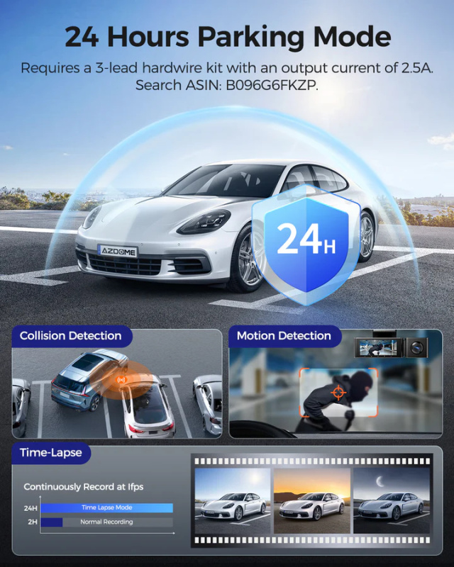 AZDOME M550 MAX 3鏡頭 4K+1K+2.5K 超高清行車記錄儀 GPS