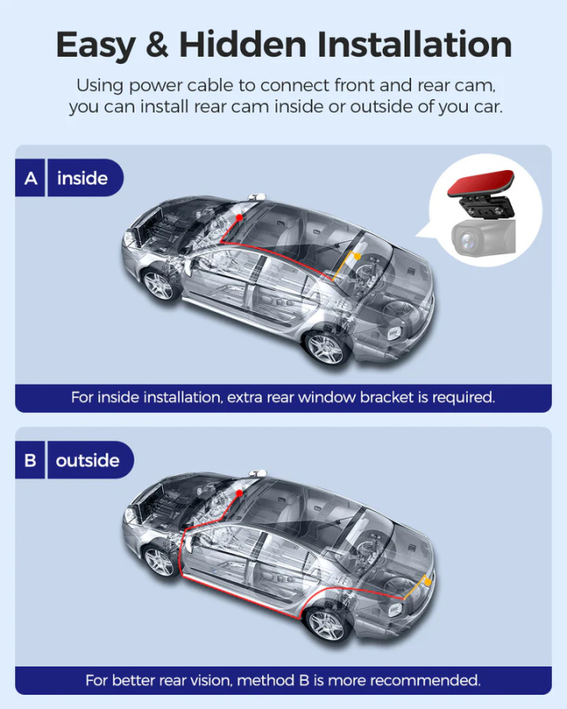 AZDOME M550 MAX 3鏡頭 4K+1K+2.5K 超高清行車記錄儀 GPS