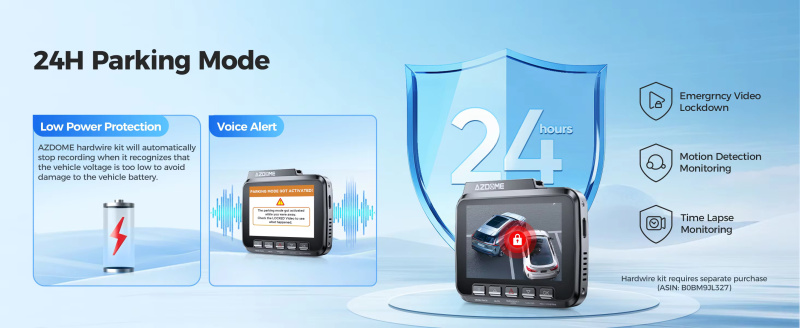 AZDOME G63H PRO 2鏡頭 4K+1K 超高清行車記錄儀 GPS WIFI