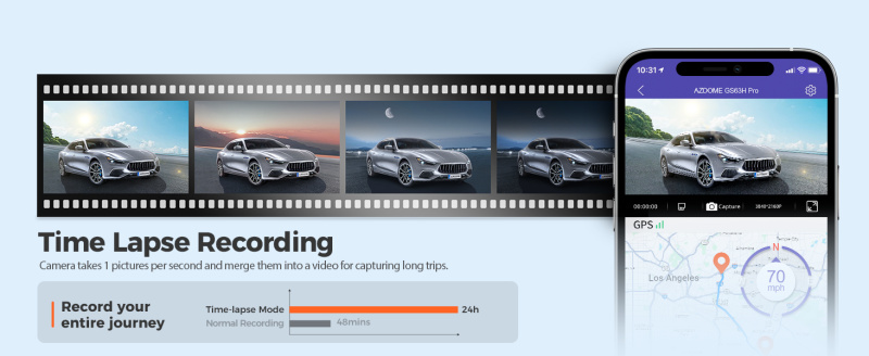 AZDOME G63H PRO 2鏡頭 4K+1K 超高清行車記錄儀 GPS WIFI