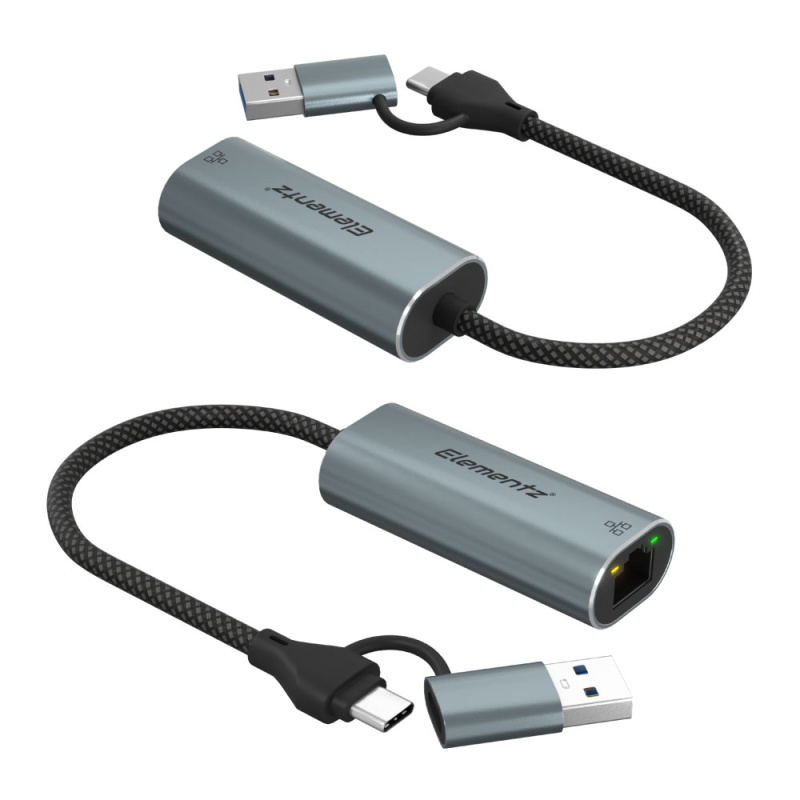 Elementz USB-A/Tyipe-C to 2.5G Lan 轉換器 EN-25D