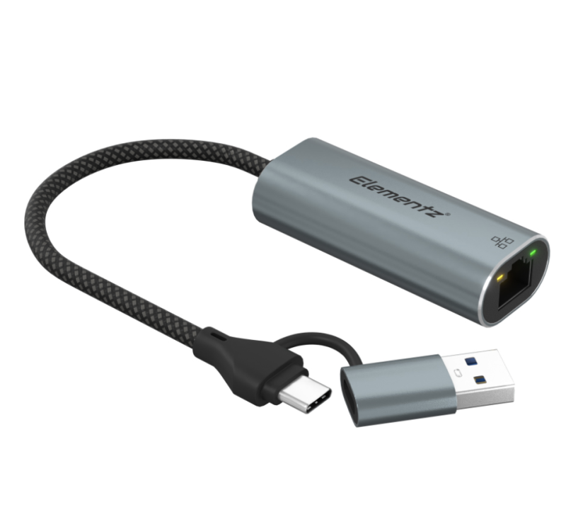 Elementz USB-A/Tyipe-C to 2.5G Lan 轉換器 EN-25D
