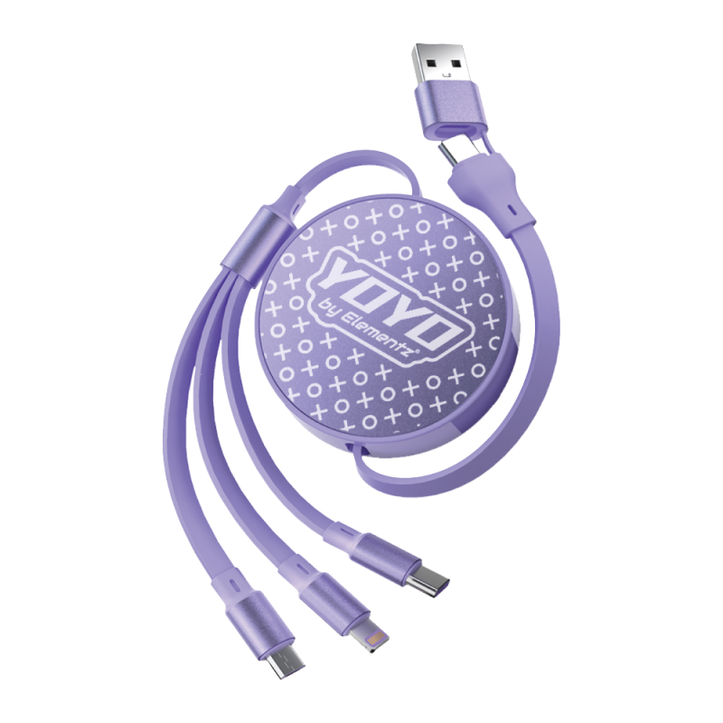 Elementz 3in1 Type-C 100W 快速充電伸縮線 (NYO)