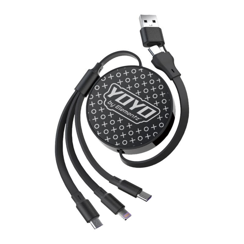 Elementz 3in1 Type-C 100W 快速充電伸縮線 (NYO)