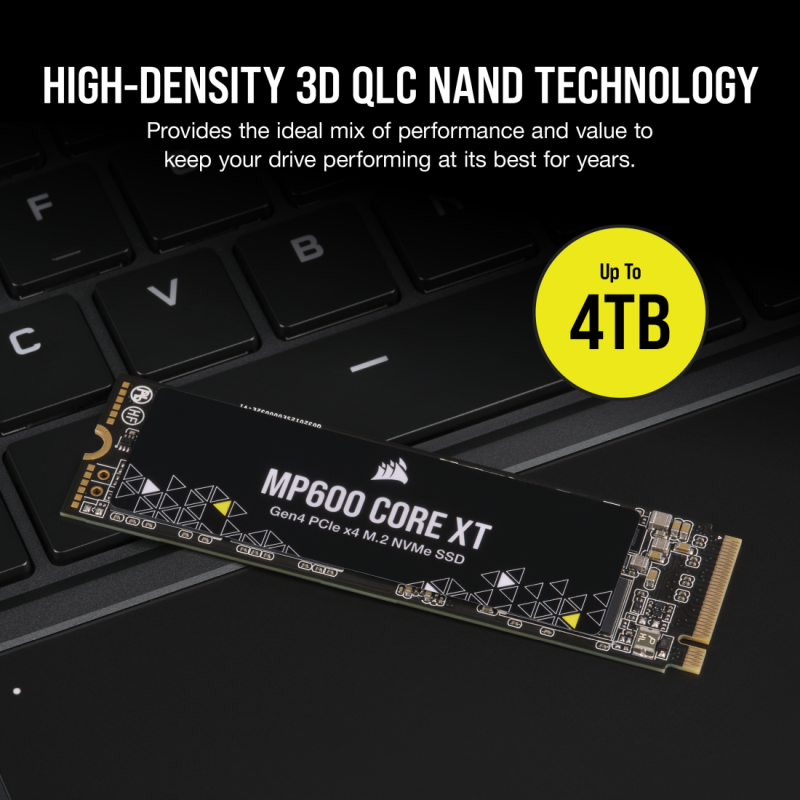 CORSAIR MP600 CORE XT PCIe 4.0 (Gen4) x4 NVMe M.2 SSD ( 1TB / 2TB / 4TB )