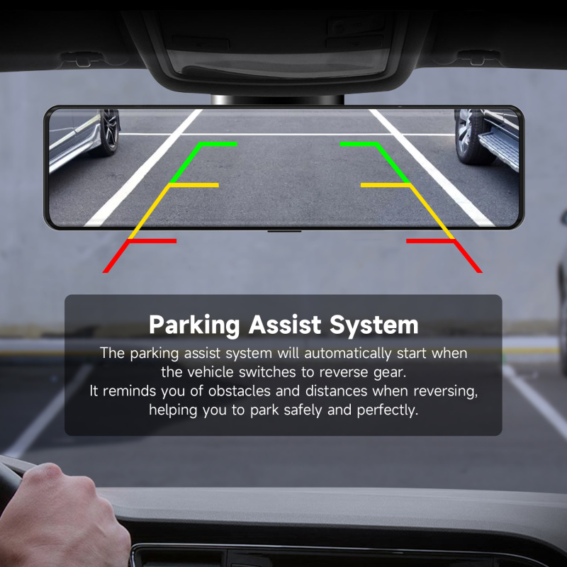 AZDOME AR12 2鏡頭 2K+1K 超高清倒後鏡型行車記錄儀 GPS WIFI