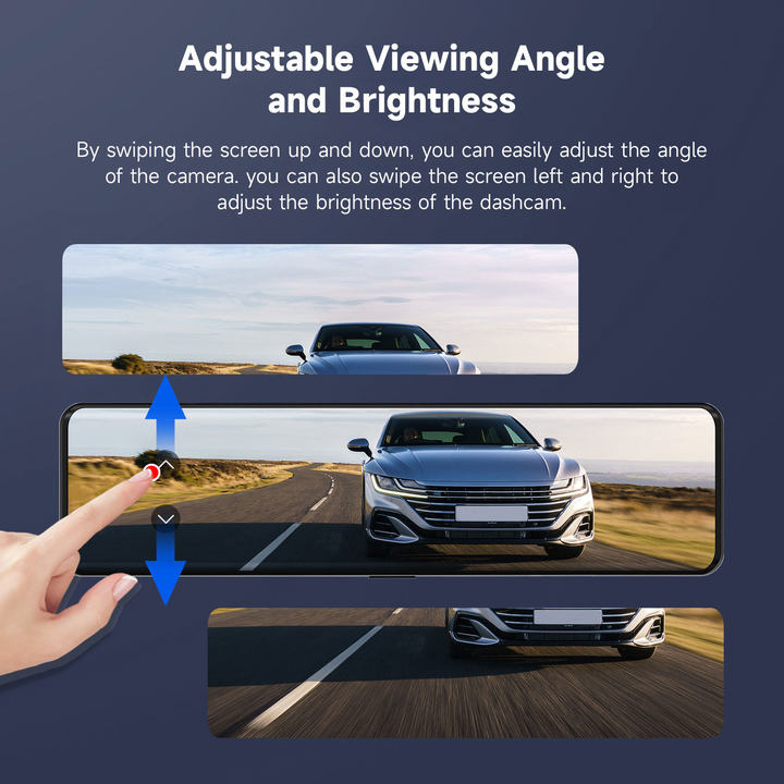 AZDOME AR12 2鏡頭 2K+1K 超高清倒後鏡型行車記錄儀 GPS WIFI