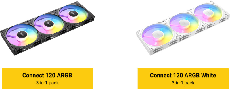 ANTEC Connect 120 ARGB 120 ARGB PWM FAN (正向) ( BLACK / WHITE )