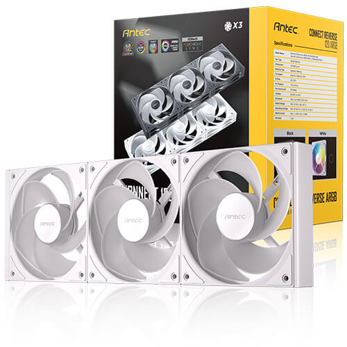 ANTEC Connect 120 ARGB 120 ARGB PWM FAN (反向) ( BLACK / WHITE )