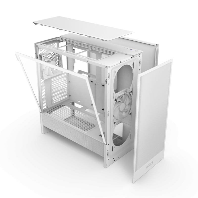 NZXT H5 Flow (2024) Compact Mid-tower Airflow Case ( Black / White )