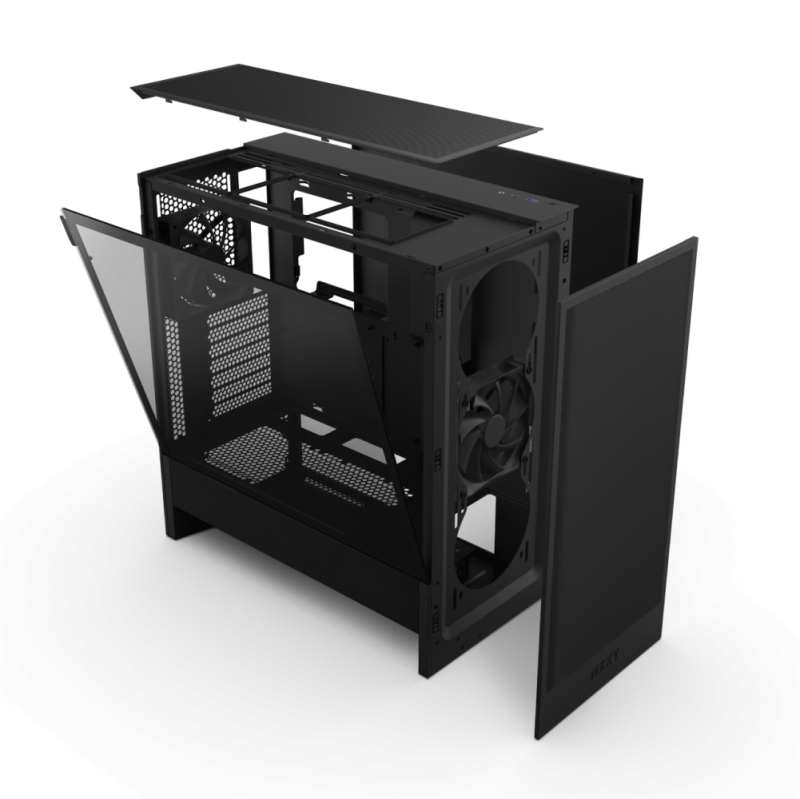 NZXT H5 Flow (2024) Compact Mid-tower Airflow Case ( Black / White )