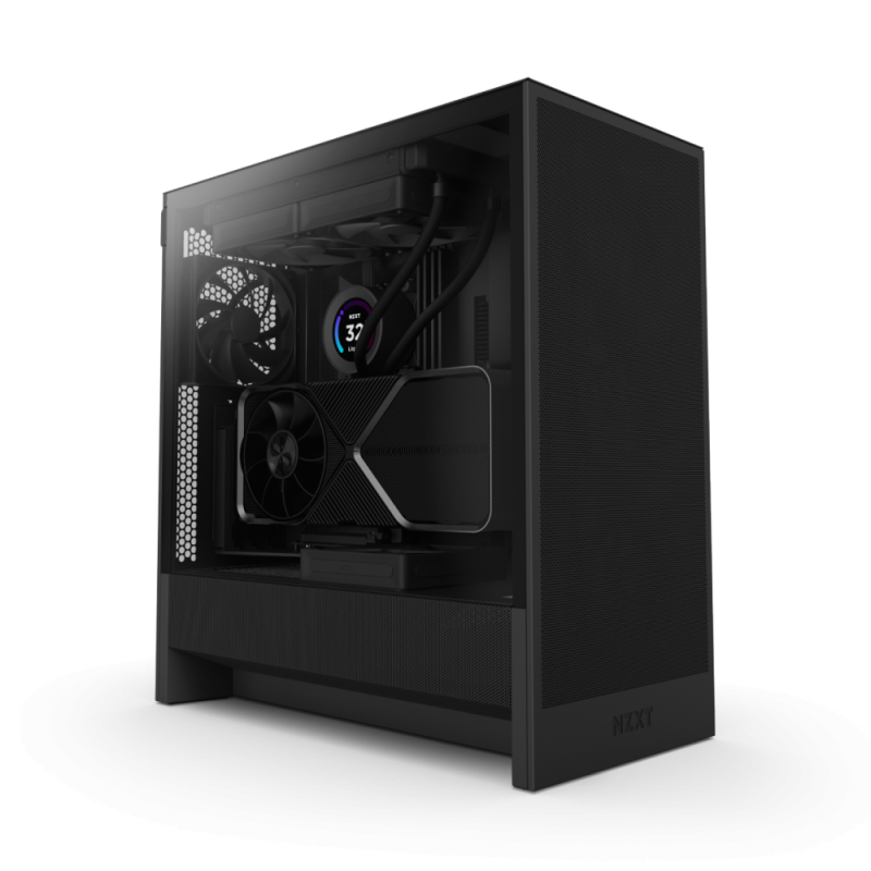 NZXT H5 Flow (2024) Compact Mid-tower Airflow Case ( Black / White )