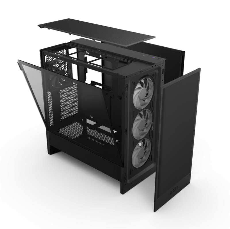 NZXT H5 Flow RGB (2024) Compact Mid-tower Airflow Case ( Black / White )