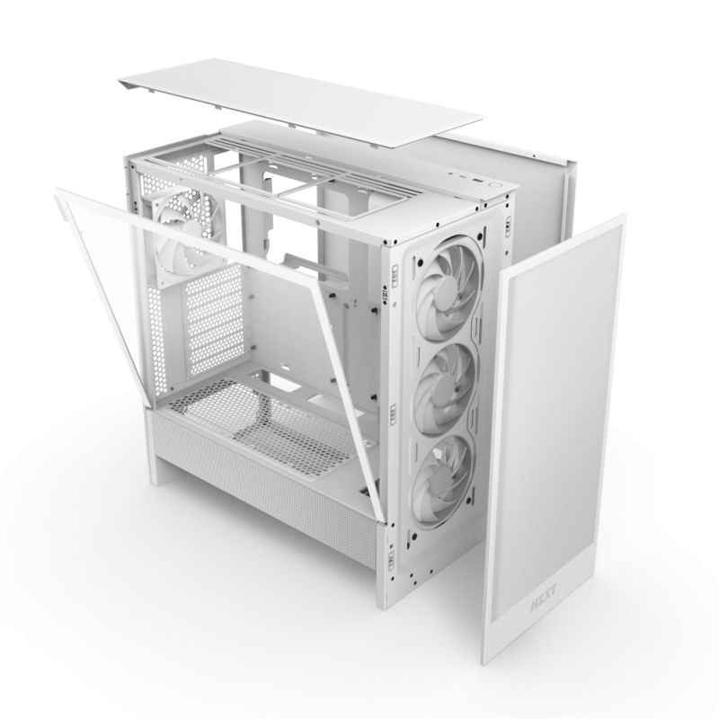 NZXT H5 Flow RGB (2024) Compact Mid-tower Airflow Case ( Black / White )