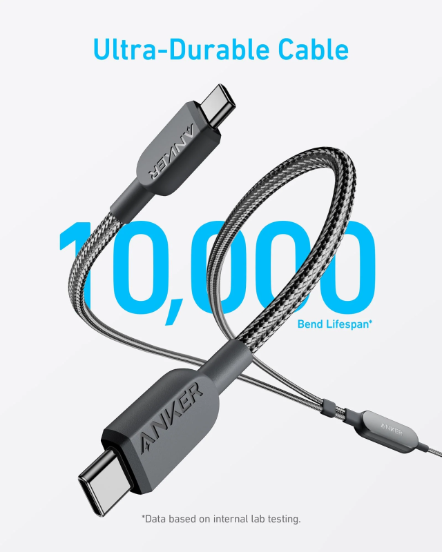 Anker 2-in-1 USB C to USB C Cable 140W 充電線 (1.2m) A8895
