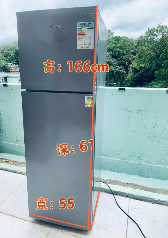 雪櫃 (雙門惠而浦 )WF2T254 100%正常 95%新 166M高 貨到付款 (可改左/右門較)  最新款 二手電器 傢俬 洗衣機 家庭用品