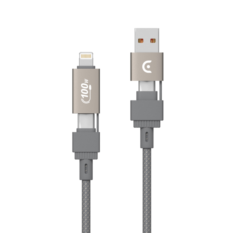 Elementz 100w 4-in-1 磁吸收納充電線 (N42)