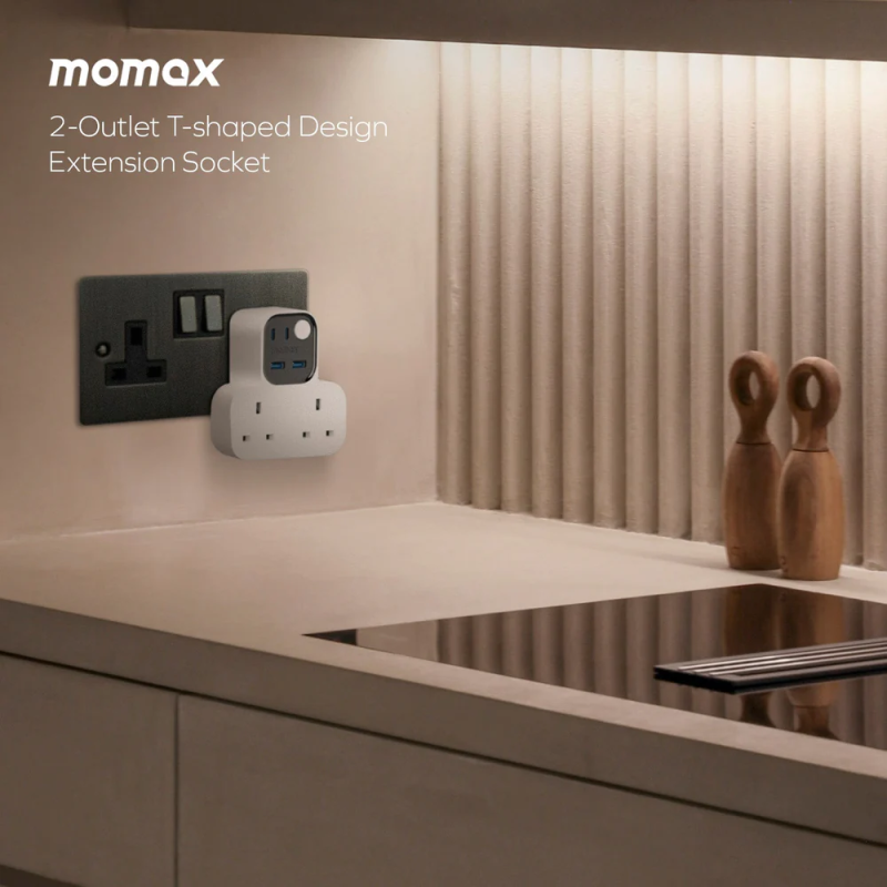 MOMAX 1-Charge Work Flow USB + 2口T型插座 US17