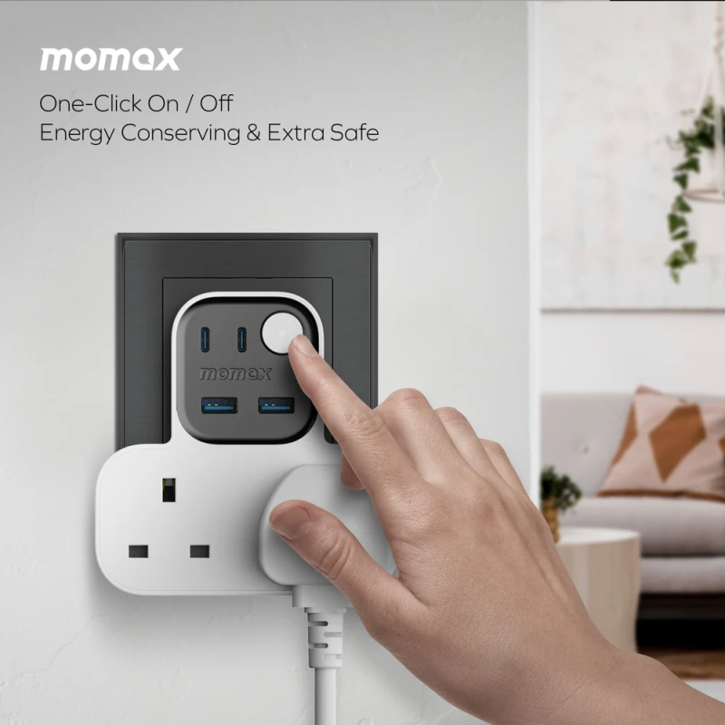 MOMAX 1-Charge Work Flow USB + 2口T型插座 US17
