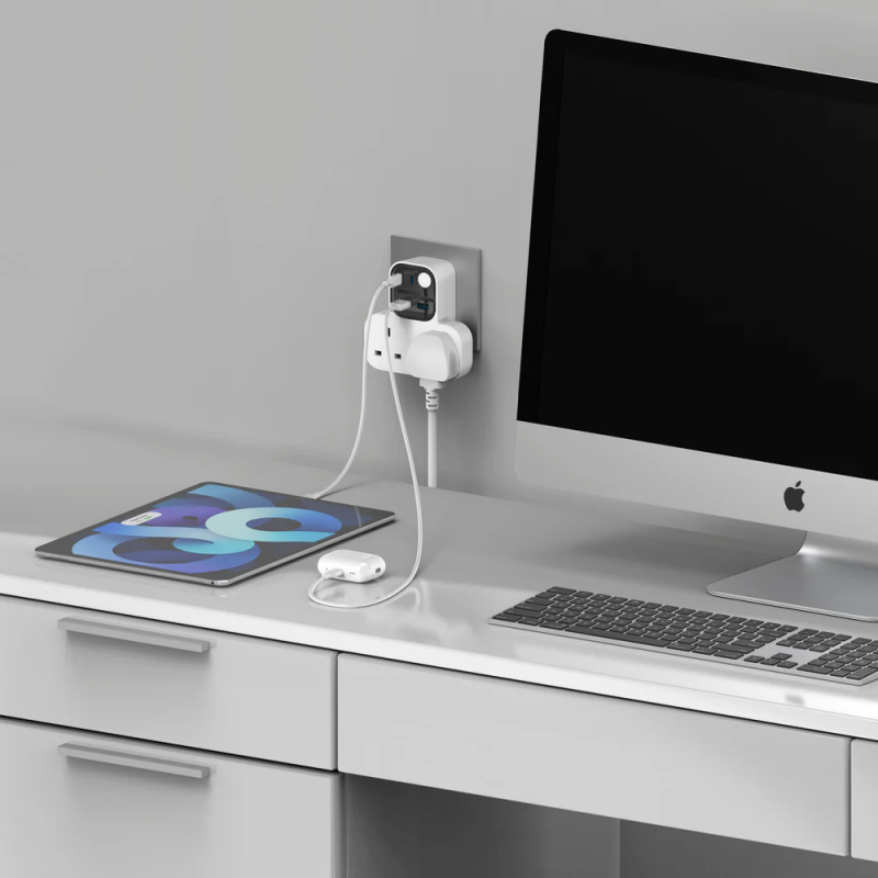 MOMAX 1-Charge Work Flow USB + 2口T型插座 US17