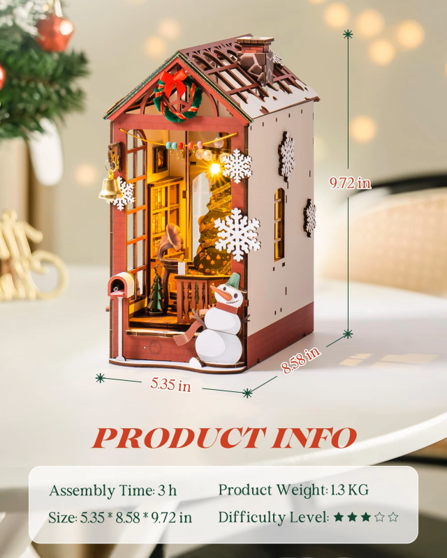 [熱賣] Rolife 聖誕小屋 Christmas House 裝飾書架 迷你小屋 微縮模型 TGC07