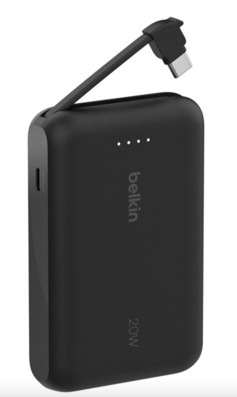 [3C CCC認証] Belkin BoostCharge Power Bank 10K with Integrated Cable - BPB021 [4色]