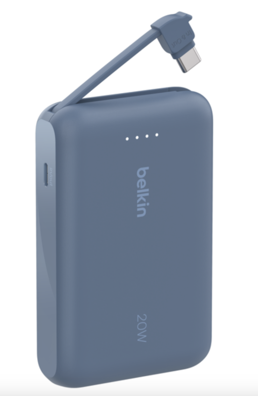[3C CCC認証] Belkin BoostCharge Power Bank 10K with Integrated Cable - BPB021 [4色]