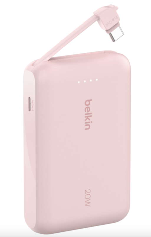 [3C CCC認証] Belkin BoostCharge Power Bank 10K with Integrated Cable - BPB021 [4色]