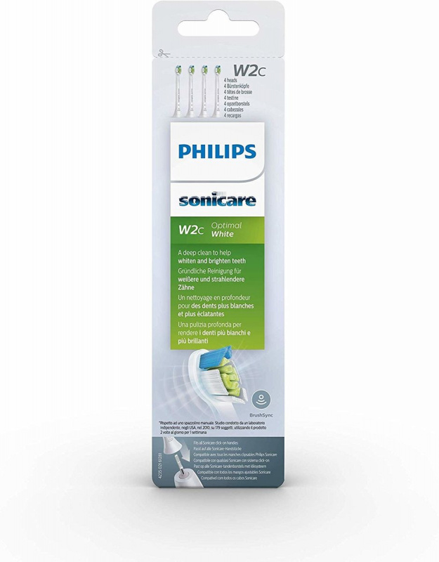 Philips Sonicare W2C 精細型  (4支裝)牙刷刷頭  HX6074