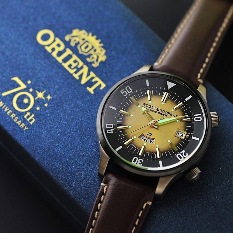 Orient 東方 KING DIVER 70週年限量版 真皮手錶 (RA-AA0D04G0HB)