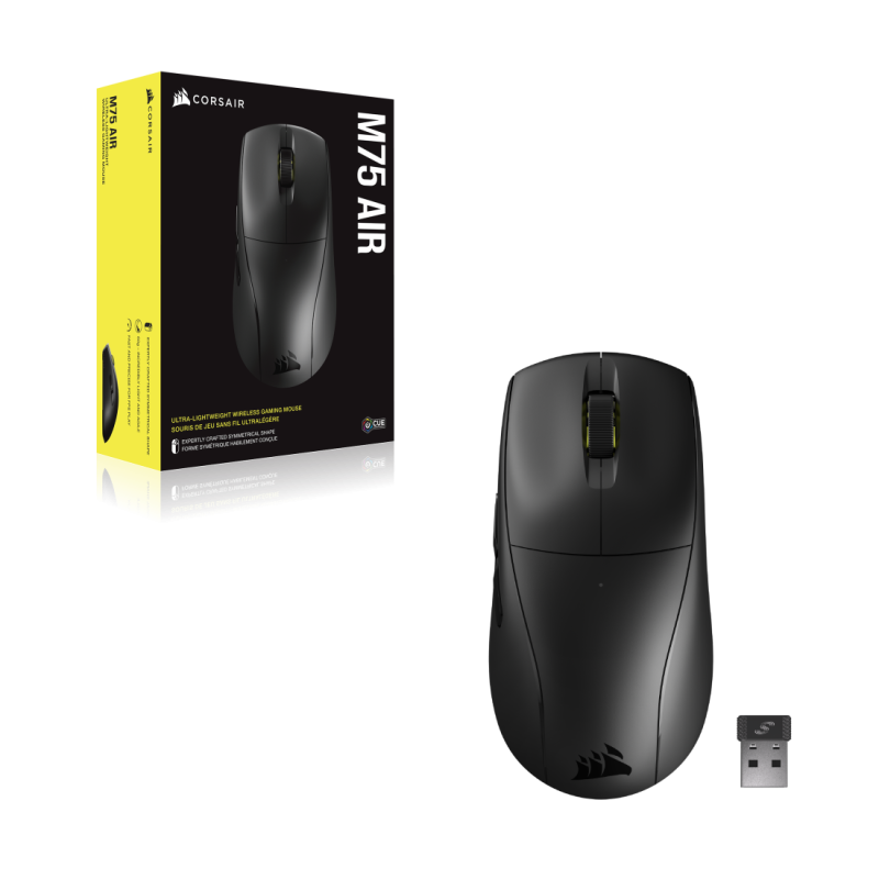 Corsair M75 AIR WIRELESS Ultra-Lightweight Gaming Mouse ( Black / White )