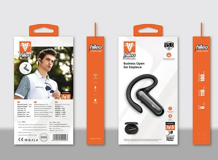 Hileo Hi8 無線單耳掛式免提通話降噪入耳式耳機