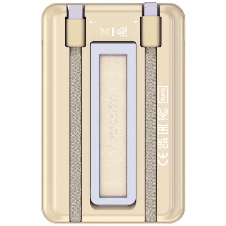 Verbatim Charge 'n' Go Power Bank Magnetic Wireless Charging 5000mAh 5-in-1 Stand 磁吸無線流動充電池 32219 / 32220 / 32232