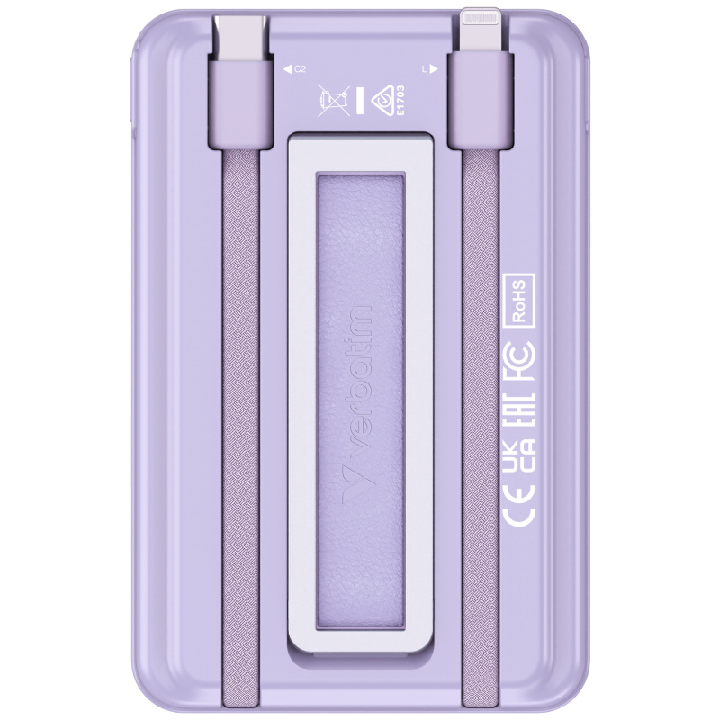 Verbatim Charge 'n' Go Power Bank Magnetic Wireless Charging 5000mAh 5-in-1 Stand 磁吸無線流動充電池 32219 / 32220 / 32232